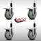 Service Caster 5'' SS Gray Poly Swivel 1-1/8'' Expanding Stem Caster Set Total Lock Brake, 4PK SCC-SSEXTTL20S514-PPUB-118-4 - alternate 2